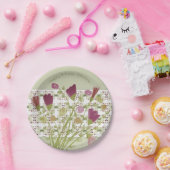 Groen met patroon papieren bordje (Feest)