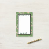 Groen met peach post-it® notes (Op bureau)