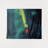 Groen met regendruppels wandkleed (Voorkant (horizontaal))