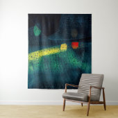 Groen met regendruppels wandkleed (In situ)