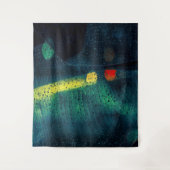 Groen met regendruppels wandkleed (Voorkant)