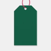 Groen met rode bessen vakantie cadeaulabel (Achterkant)