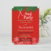 Groen met rode uitnodiging (Staand voorkant)