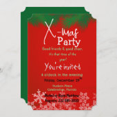 Groen met rode uitnodiging (Voorkant / Achterkant)