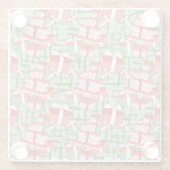 GROEN MET RODE & WITTE KERSTCADEAUS GLAZEN ONDERZETTER (Achterkant)