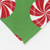 GROEN MET RODE & WITTE KERSTMIS HARDE SNOEPJES FLEECE DEKEN (Hoek)