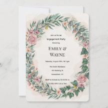 Groen Met Roze Bloemen Verloving Feest