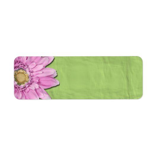 Groen met Roze Daisy Blank Labels (Voorkant)