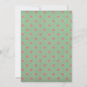  Groen met Roze Polka Dots Generic Party Kaart (Achterkant)