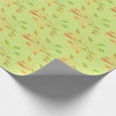 Groen met Sinaasappel en geel Cadeaupapier (Hoek)