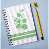 Groen met strepen Spiral Planner