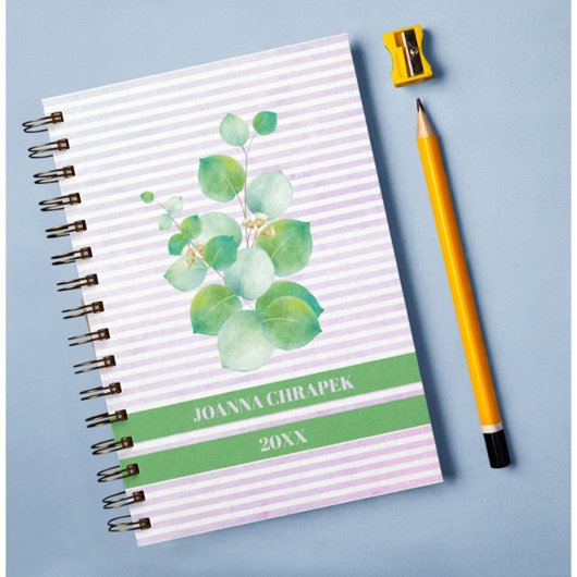 Groen met strepen Spiral Planner