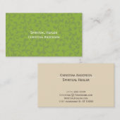 Groen met Visitekaartje van Floral/Leaf (Voorkant / Achterkant)