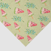 Groen met Watermeloenpatroon Tissuepapier (Detail)