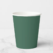 Groen met wit monogram papieren bekers (Achterkant)
