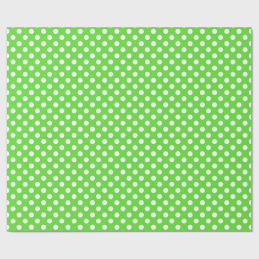 Groen met wit pooldot papier (Vlak)