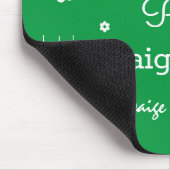 Groen met Witte Bloemen, Gepersonaliseerd Muismat (Hoek)