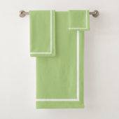 Groen met Witte Grens Bad Handdoek (Insitu)