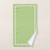Groen met Witte Grens Bad Handdoek (Handdoek)