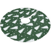 GROEN MET WITTE KERSTBOMEN KERSTBOOM ROK (Gekanteld)