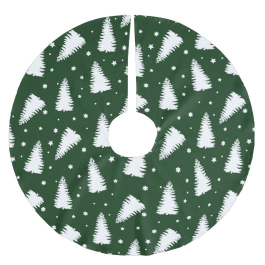 GROEN MET WITTE KERSTBOMEN KERSTBOOM ROK (Voorkant)