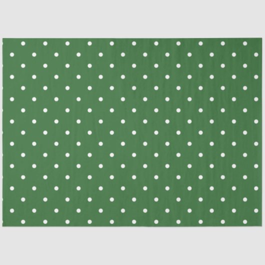 Groen met witte Polka Dots Tissue Paper Tissuepapier (Voorkant)