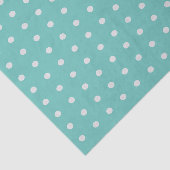 Groen met witte stippen als zee schuim tissuepapier (Detail)