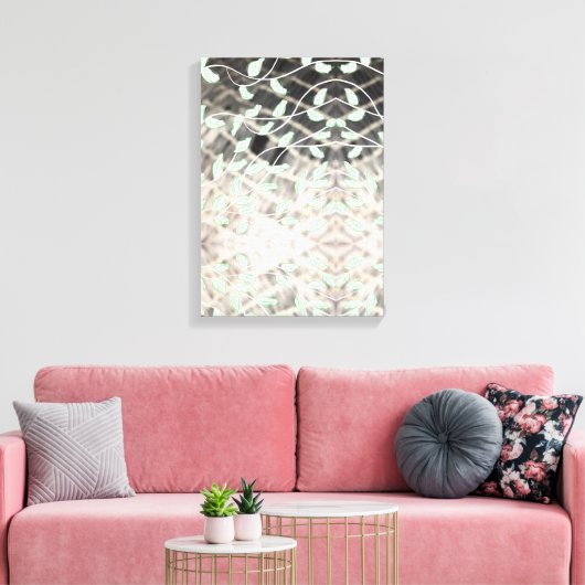 Groen met zwart canvas afdruk (Insitu (Woonkamer))