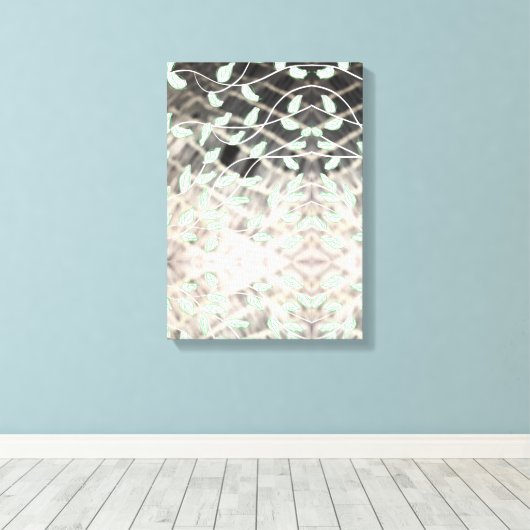 Groen met zwart canvas afdruk (Insitu (Houten vloer))