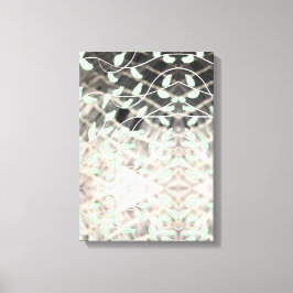 Groen met zwart canvas afdruk