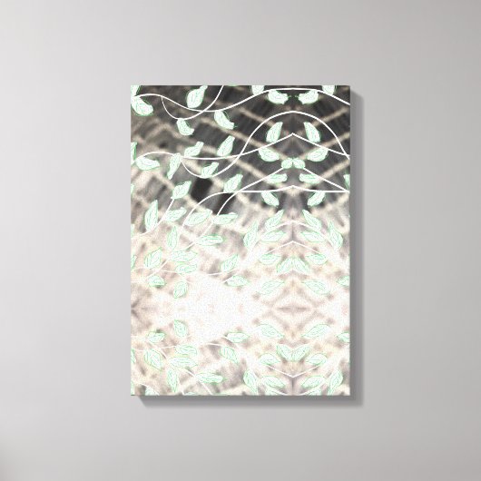 Groen met zwart canvas afdruk (Voorkant)