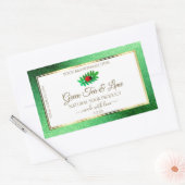 Groen metaal Glitter White Product Label Ladybug (Envelop)