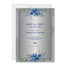 Groen & Metallic Goud Blooms: Save The Date