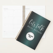 Groen metallisch onroerend goed planner (Display)