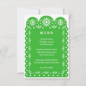 GROEN MEXICAANS PAPEL PICADO menu (Voorkant)