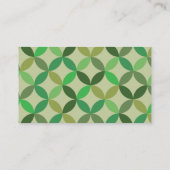 Groen Midden Eeuw Modern Geometrisch Visitekaartje (Achterkant)