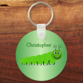 Groen middenpijlerontwerp sleutelhanger (Achterkant)