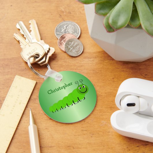 Groen middenpijlerontwerp sleutelhanger (Bureau)