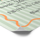 Groen Mignon Citrus Favoriete Herinnering Verjaard Poster (Hoek)