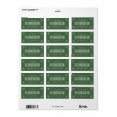 Groen Mignon Koppel Monogram Hart Retouradres Etiket (Full Sheet)