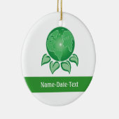 Groen, milieuvriendelijk keramisch ornament (Rechts)