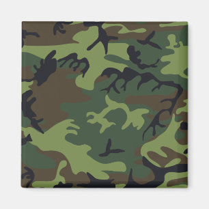 Groen militair bos camouflagepatroon magneet