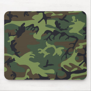 Groen militair bos camouflagepatroon muismat