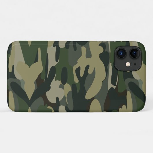 Groen militair Camouflage Patroon Case-Mate iPhone Case (Achterkant (horizontaal))