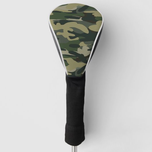 Groen militair Camouflage Patroon Golfheadcover (Voorkant)