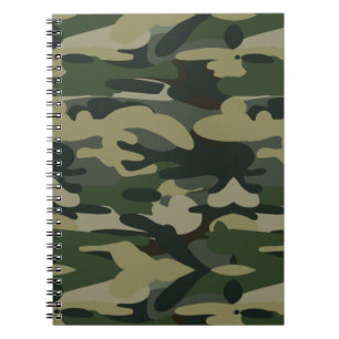 Groen militair Camouflage Patroon Notitieboek