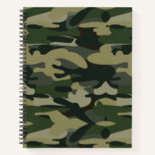 Groen militair Camouflage Patroon Notitieboek (Voorkant)