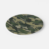 Groen militair Camouflage Patroon Papieren Bordje (Gekanteld)