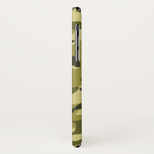 Groen militair camouflagepatroon met naam Case-Mate iPhone case (Achterkant/links)