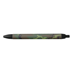 Groen militair camouflagepatroon voor bosgebieden zwarte inkt pen